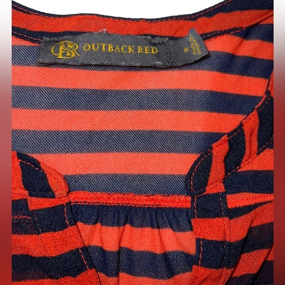 Outback Red Sheer Top navy blue & red/orange size M - Picture 8 of 10